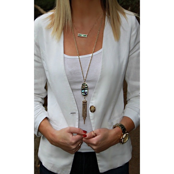 KENDRA SCOTT Rayne Abalone Long Tassel Necklace - Picture 7 of 7